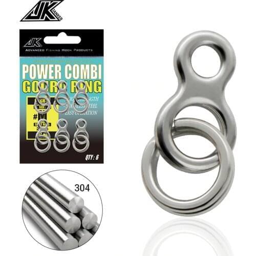 JK 130LB 200LB Stainless Steel Fishing Split Rings Lure Solid Ring Loop Jig Bait Connectors Tackle Tool Kit