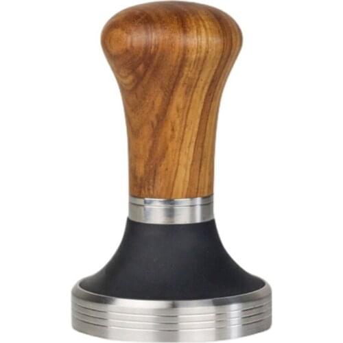 Powder Press Coffee Machine 58mm Universal Filling Press Flat Powder Press Acacia 304 Stainless Steel Filling Press