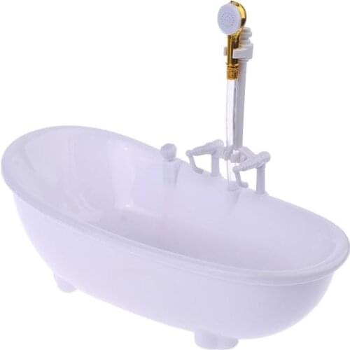 1/6 Dollhouse Miniatures Electric Bathtub Furniture Bathroom Accessories Kids Pretend Toy