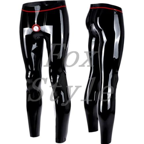 Mans nature latex exotic pants with penies holes