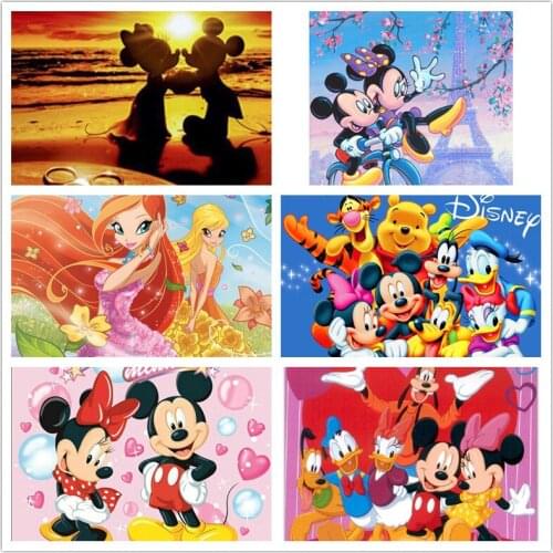 Diamond Painting Disney 5D DIY Cartoon Donald Duck And Mickey Mouse Full Drill Cross Stitch Kits Embroidery Mosaic Home Decor