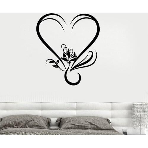 Bedroom Meditation Wall Stickers Lotus Love Yoga Buddhism Vinyl Wall Decal Decor Living Room Nodic Home Decoration Art W713