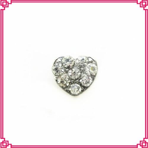 Wholesale 30pcs Silver Crystal Heart Floating Charms Living Glass Memory Floating Lockets Pendants DIY Jewelry Accessory Charms