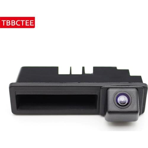 Parking Line Car Camera For Audi Q7 4L 2005~2015 Reverse Backup Rear View Trunk Handle HD CCD Night Vision NTSC RCA