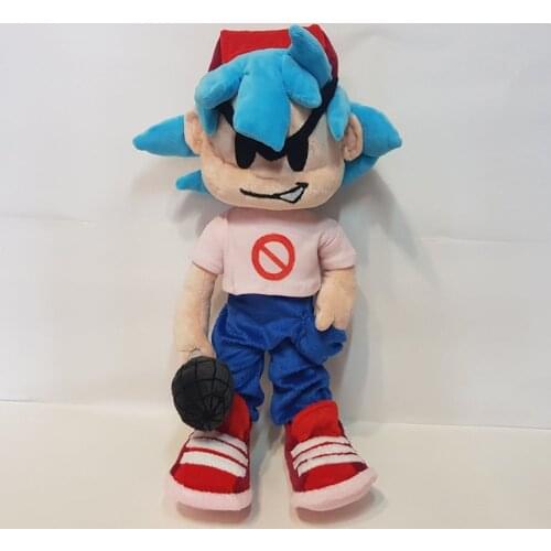 35cm Boyfriend from Friday Night Funkin Plush Doll Hot Game Cute Cartoon Boy Plushies Toy Birthday Gift for Children Kids Girls