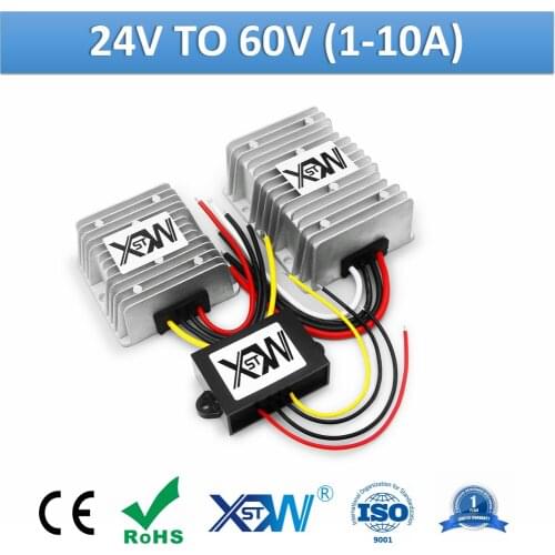 XWST DC to DC 24v to 60v Step Up Converter 60V Voltage Regulator Aluminum IP67 1A 2A 4A 7A 10A Switching Power Supply