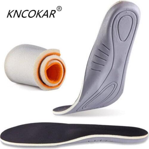 KNCOKAR 1 Pair High quality EVA Memory cushioning movement insoles breathable Absorb sweat U-shape cup anti-slip insole hot sale