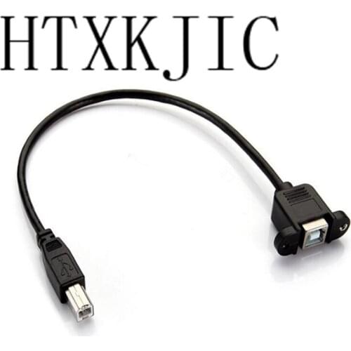USB 2.0 Type B Male to Female M/F EXTENSION Data Cable Panel Mount For Printer Cable 30CM/50CM with Screw hole