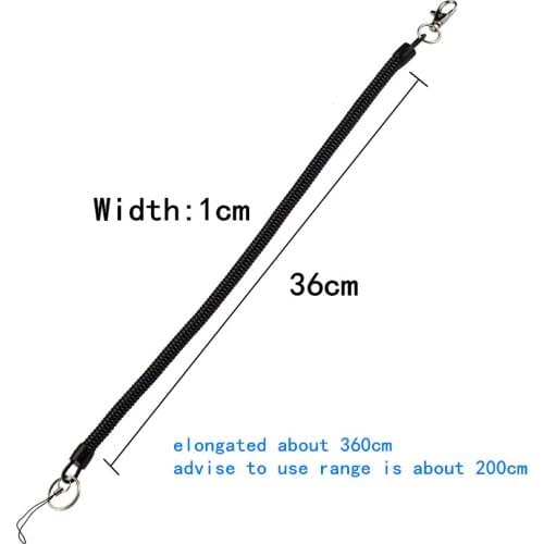 Retractable Plastic Spring Elastic Rope Security Gear Tool For Airsoft Outdoor Hiking Camping Anti-Lost Phone Keychai