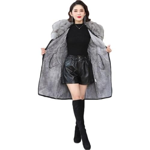YXGDULV Women's Leather Jackets With Fur