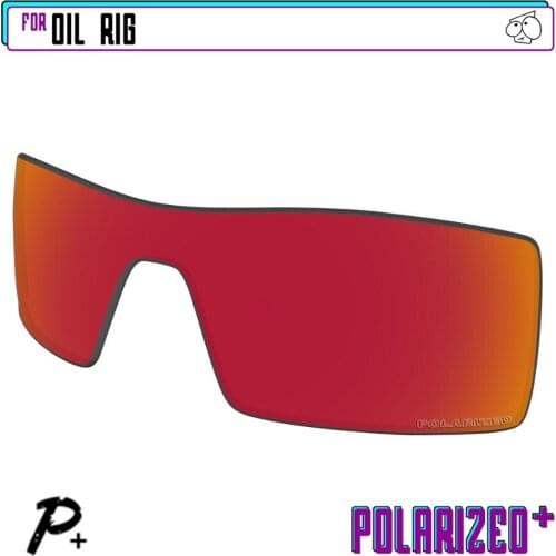 EZReplace Polarized Replacement Lenses for - Oakley Oil Rig Sunglasses - Red P Plus