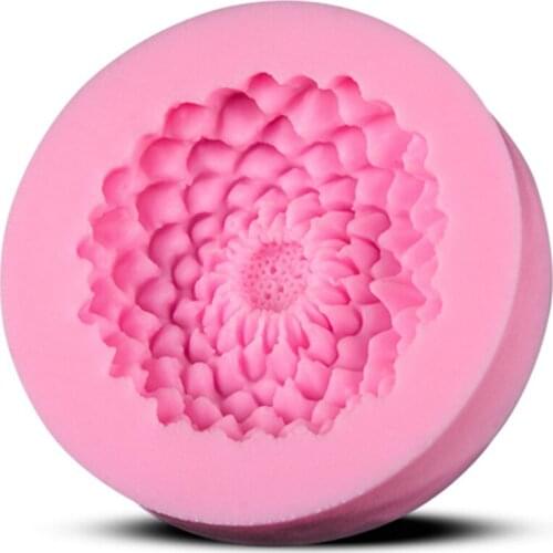 1Pcs Hot Creative Kitchen Supplies DIY Rosette Sunflower Sugar Cake Mold Silicone Cake Mold Baking Tool Mold Bakeware E724