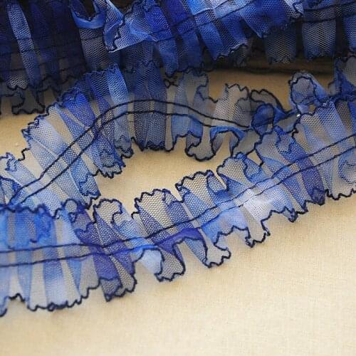 2Meters 5cm Width Lace Trim Blooming Net Yarn Material For Dolls Clothing Dress DIY Sewing Crafts Accessories