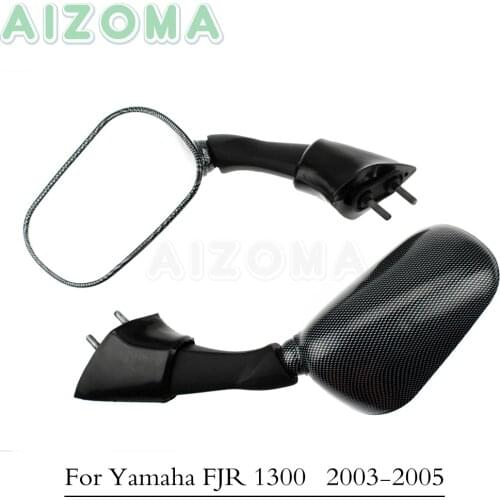 2pcs/Pair Motorcycle Side Rear View Mirror for Yamaha FJR 1300 FJR1300 2003 2004 2005 Carbon Rearview Mirrors