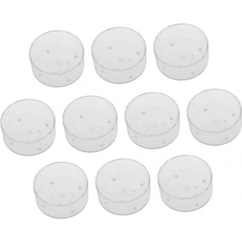 20 Lot Clear Plastic Tealight Cups Round Shape Candle Mold Jelly Gel Wax Containers Making Mould Handmade Craft Mold