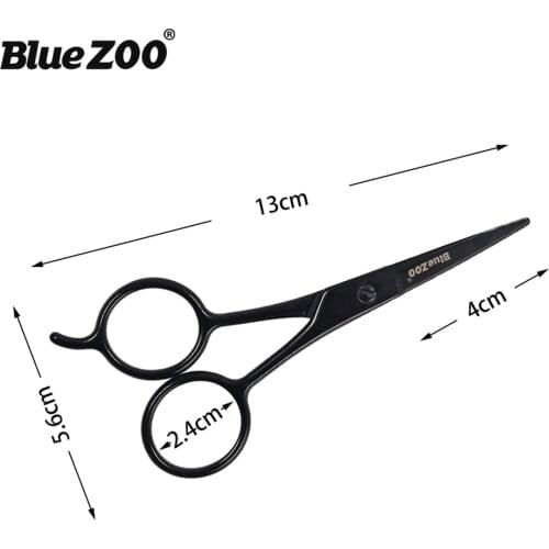 Blue ZOO 2019 New 13cm Beard Eyebrow Stainless Steel Thumb Scissors Moustache Cutter Clipper Shaping Tools