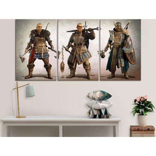 3pcs VIKINGS Movie Poster Landscpae Wall Art Canvas Paintings for Living Room Wall Decor.No Frame