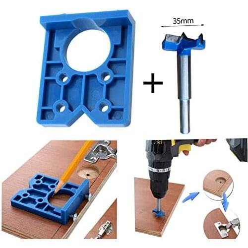 35mm Door Cabinets Hole Locator Template Accurate Woodworking Hinge Drilling Guide w/Hinge drill DIY Tool Woodworking tool