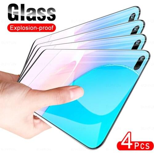 4Pcs HD Full Cover Protective Glass For Huawei Nova 8i Tempered Glas For Huawie Hawei Nova8i 6.67" Phone Screen Protector Film