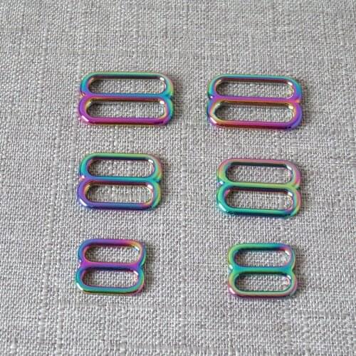 50Pcs/Lot Wholesale Metal Clasp BuckleTri Glide Adjuster Belt Loop For Bag Straps Handbag Pet Dog Collar Sewing DIY Accessories