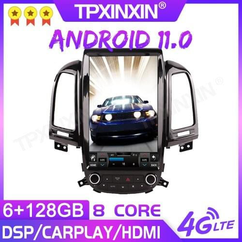 6G+128G Android 10 For Hyundai Santa Fe 2006-2012 Car GPS Navigation Headunit Auto Stereo Radio Tape Recorder Multimedia IPS