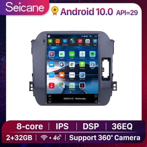 Seicane Android 10.0 2+32G Car Radio GPS For Kia Sportage 2008 2009-2015 Tesla Navigation 2 din Multimedia Video Player DSP IPS