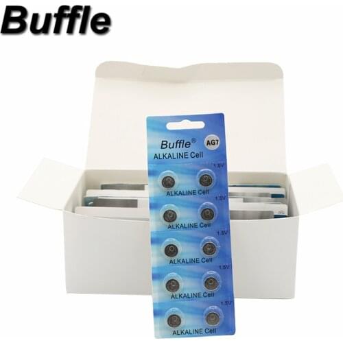 Buffel 100Pcs/lot 395 SR927SW 399 SR927W LR927 AG7 Watch Battery Button Coin Cell Batteries