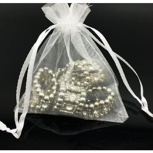 Free Shipping Wholesale 100pcs 10x12cm Drawstring Organza Pouch Bag/jewelry Bag,christmas/wedding Bag