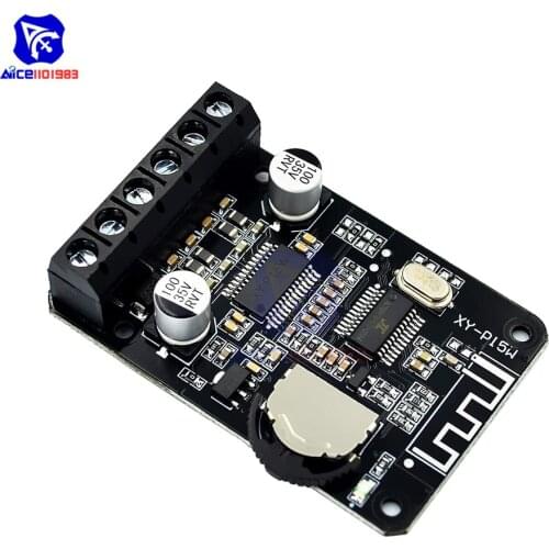 Diymore 10W 15W 20W DC 8V -12V 24V Bluetooth Receiver High Power Stereo Digital Amplifier Board Module for Wireless Speaker