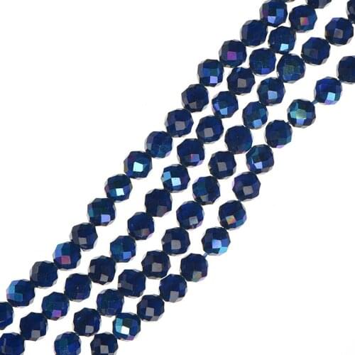 The color of sapphire blue Matched with diamond-shaped beads 3mm-2mm Blue Blue Crystal Loose beads