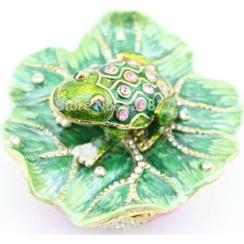 Risky frog jewelry holder wholesale factory China directly_handcrafted frog figurine case free shipping