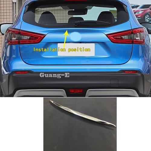 Car Body Cover Protection Bumper ABS Chrome Trim Rear Back Tail Bottom Hoods Trunk 1pcs For Nissan Qashqai 2019 2020 2021