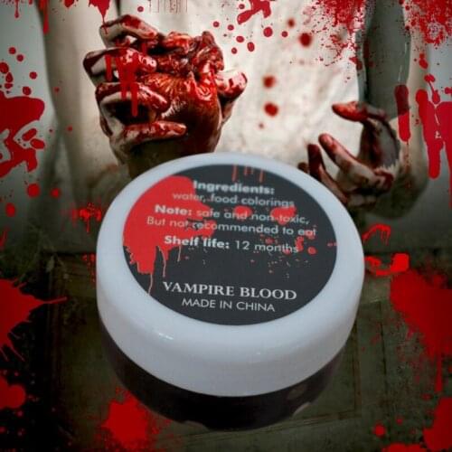 Simulation Blood Gel Halloween Cosplay Artificial Realistic Fake Blood Plasma Cream Makeup Props Scary Halloween Tools