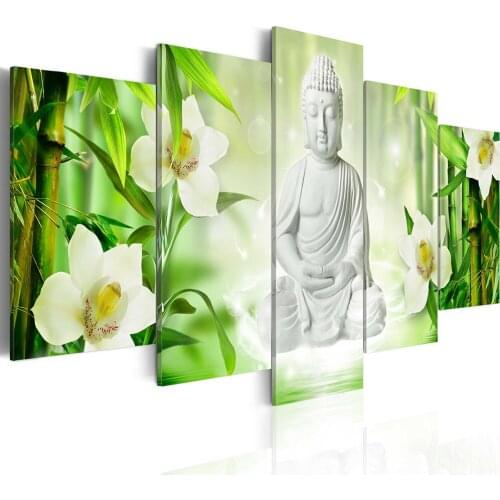 Full Square/Round Drill 5D DIY diamond painting 5pc Buddha Pictures mosaic Diamond Embroidery Wall Arts J0866
