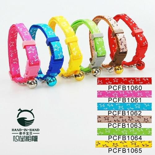 20sets 240Pcs/Lot Classic Pet Dog & Cat Stars Print Collar Buckle Style 1.0cm PCFB1060