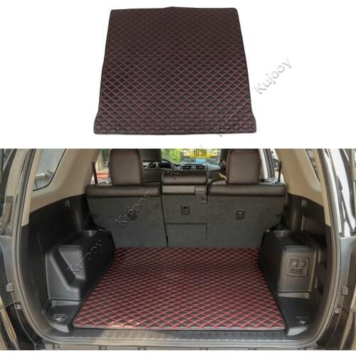 Leather Car Rear Trunk Tail Box Mat Decor Cover Trim for Toyota 4Runner 2017+ Five-Seat Exterior Car Stying