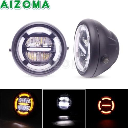 Round 7'' Motorcycle Modified LED Headlight Headlamp Daytime Running Lamp For Harley Touring Chopper Bobber Sportster XL883 1200