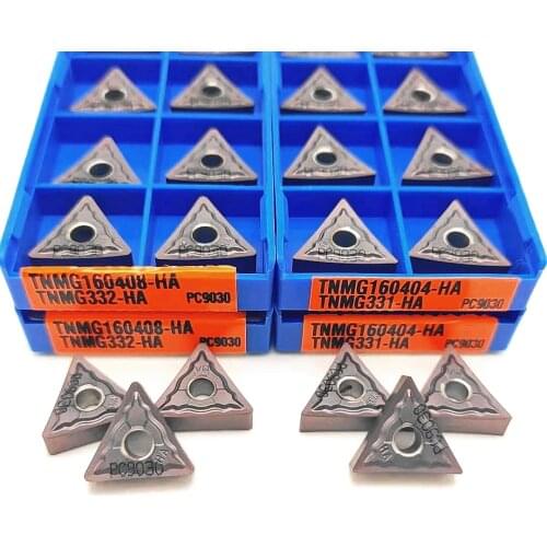 10PCS TNMG160404 TNMG160408 HA PC9030 High quality original carbide stainless steel blades for external turning tools