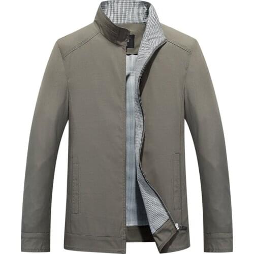 Mens Solid color Stand Jackets Male Casual Fashion Coat 50% off Men Zipper Windbreaker Jacket Big Size 3XL