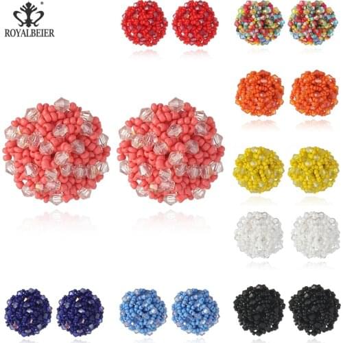 New Fashion Handwoven Circle Long Tassel Jewelry Vintage Handmade Bohemian Bead Earrings For Women Boho Cute Earring Jewelry