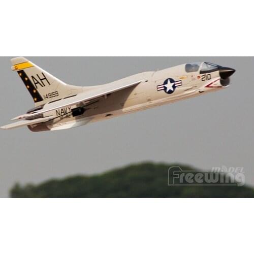 Freewing New Plane 64mm F-8E CRUSADER RC Jet Toy Ready To Fly RTF Version, But NO Battery, Good For Beginner
