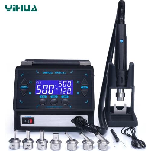 YIHUA 993DM-II 1000W Fast Desoldering Hot Air Gun Soldering Station Intelligent BGA Rework Station for PCB Chip Repair
