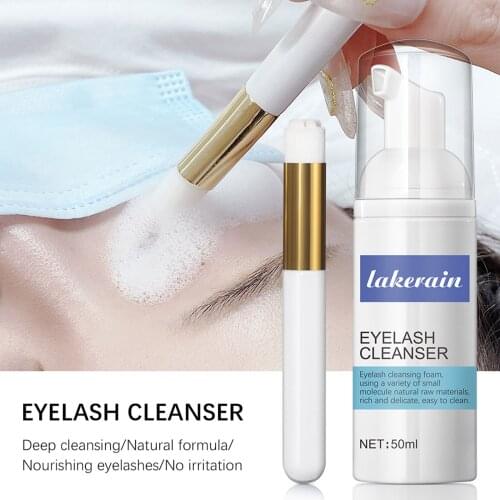 Professional Eyelash Shampoo Foam Cleanser Individual Lash Extension Shampoo Remover For Grafting Planting Eyelashes 50ml