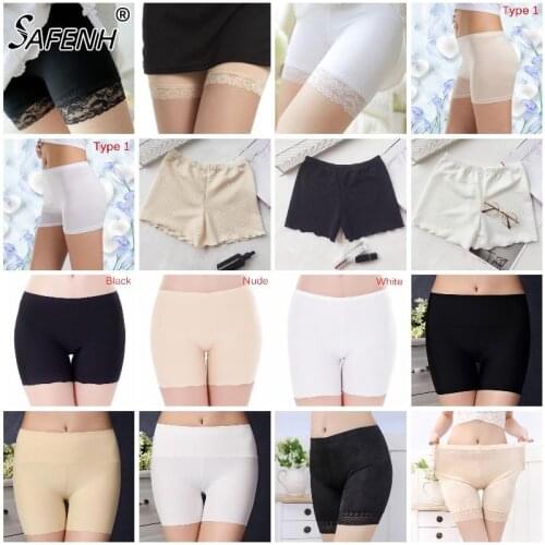 Plus Size Safety Shorts For Women Lace Thin Ice Silk Modal Anti Chafing Thigh Safety Shorts Pants Breathabl Safety Pants