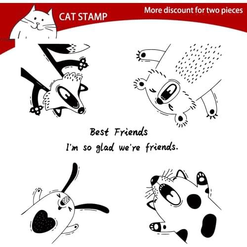 Roaring Animals Cutting Dies Clear Stamps For Scrapbooking Card Making Photo Album Silicone Stamp DIY Decorative Crafts