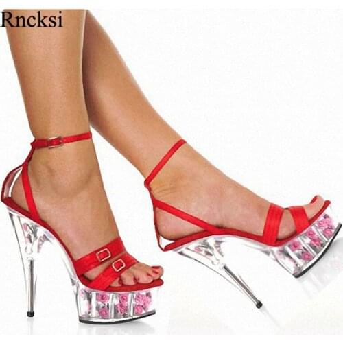 Rncksi New Fashion Size Women 15CM High Heel Platforms Pole Dance/Performance/Star/Model Shoes, Wedding Sandals Shoes