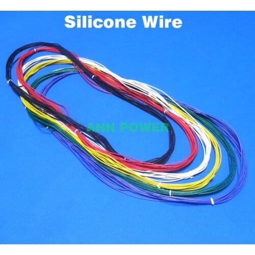 Free shipping 26AWG Silicone wire 26 AWG 26# silica gel wires Conductor 30/0.08 AWG26 high temperature tinned copper cable