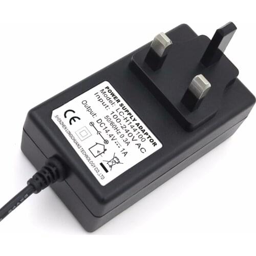 VORED High quality DC 14.4V 1A Charger Switch Power Supply Adapter EU/US/UK Plug DC 5.5x 2.1mm Lithium battery Fast Shipping