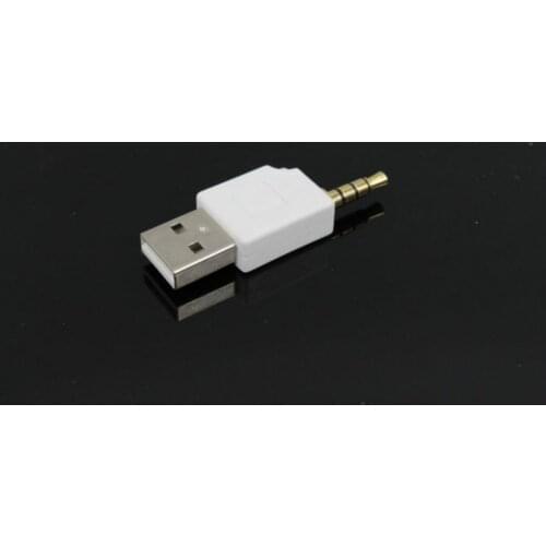High quality 3.5mm Jack Plug USB Charger Charging Commutator 2 in 1Port for IPod white 1pc Hot Selling
