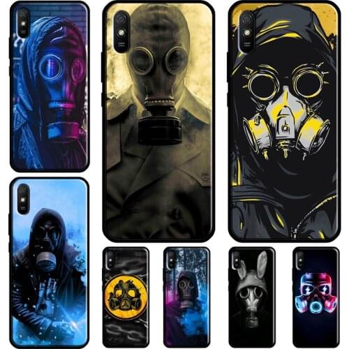 Cool Man Antigas Mask Phone Case For Xiaomi Redmi Note 10 Pro 8 9 Pro 8T 9S Cover For Redmi 9T 9 9A K40 9C 7A 8A